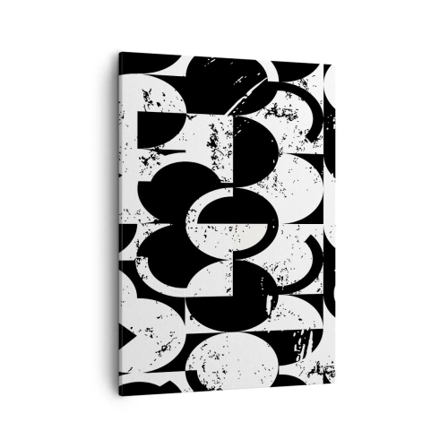 Lærredstryk - Billede på lærred - Hvid er hvid og sort er sort - 50x70 cm