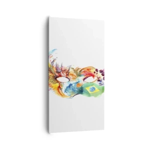 Lærredstryk - Billede på lærred - Brasilien byder velkommen med samba - 65x120 cm