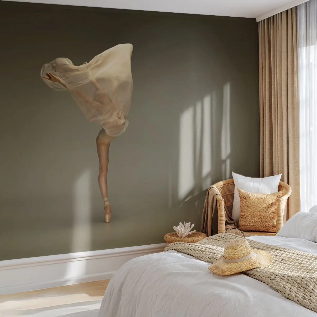 Fototapet Premium Canvas - Den er ved at flyve - Ballerina, Dans, Ballet - 250x175 cm