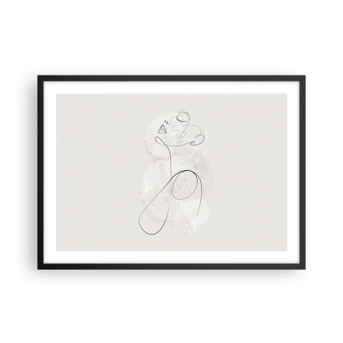 Plakat i sort ramme - Spiralen af skønhed - 70x50 cm