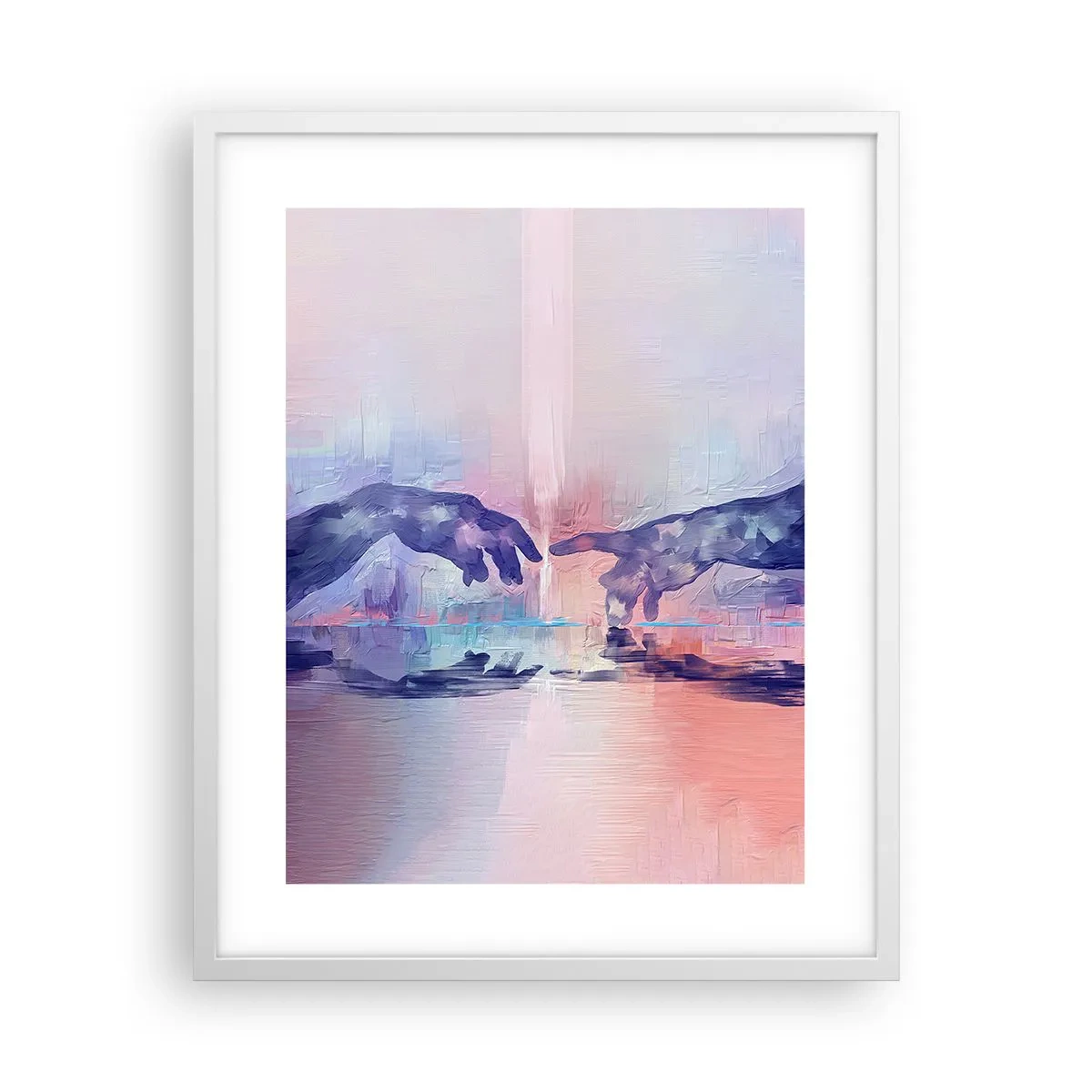 Plakat i hvid ramme - Den guddommelige gnist af liv - 40x50 cm