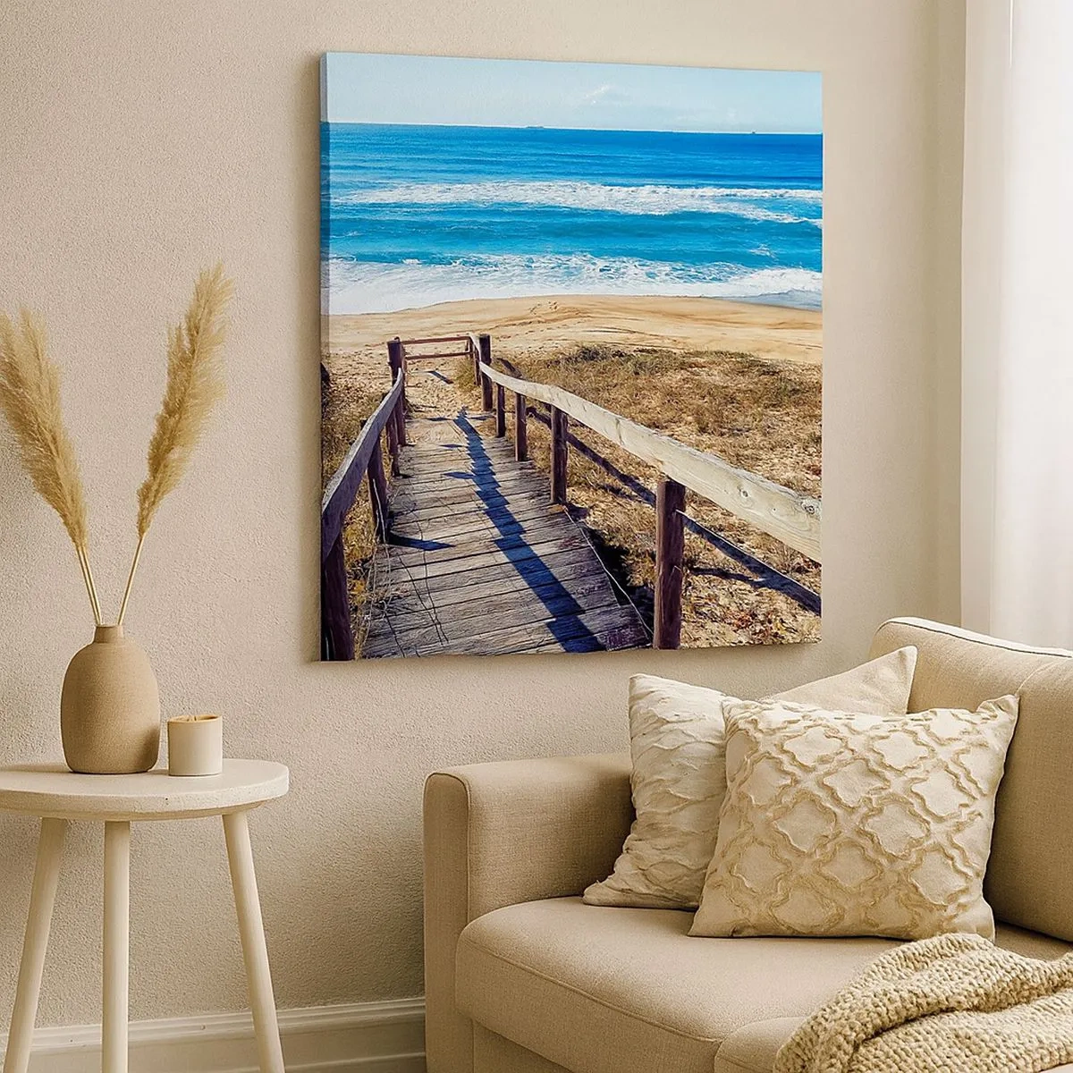 Lærredstryk - Billede på lærred - Løb! - 30x30 cm