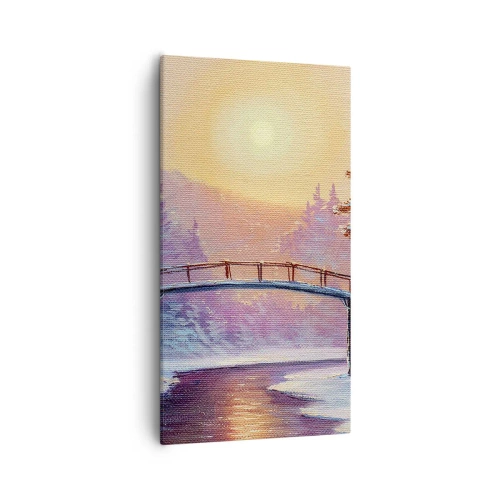 Lærredstryk - Billede på lærred - De fire årstider - vinter - 55x100 cm