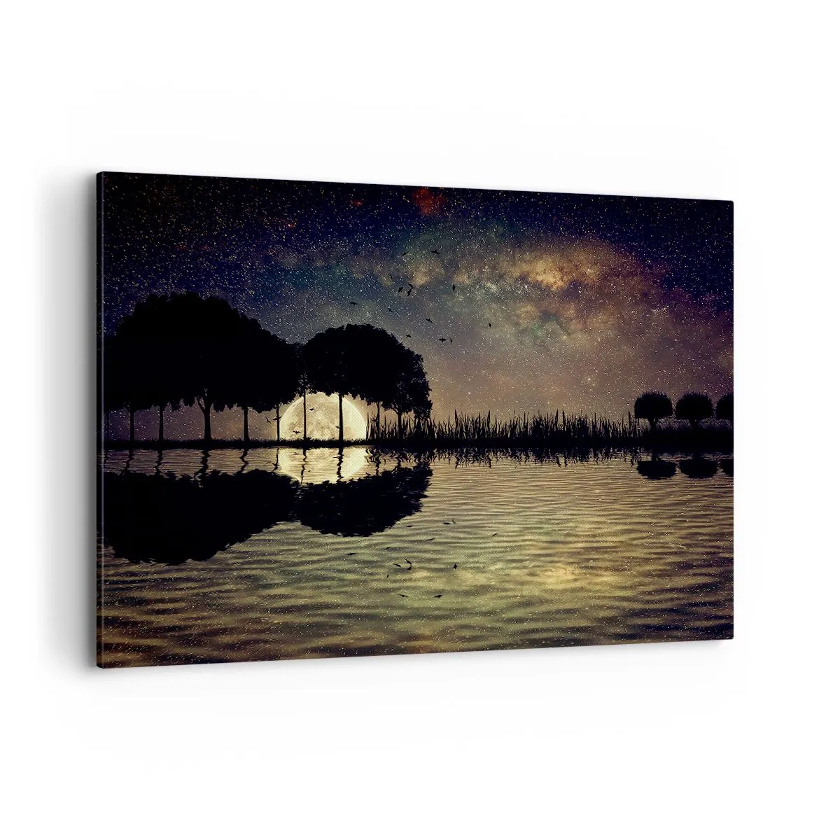 Lærredstryk - Billede på lærred - En nat på kanten af verden - 100x70 cm