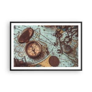 Plakat i sort ramme - For eventyreren - 91x61 cm