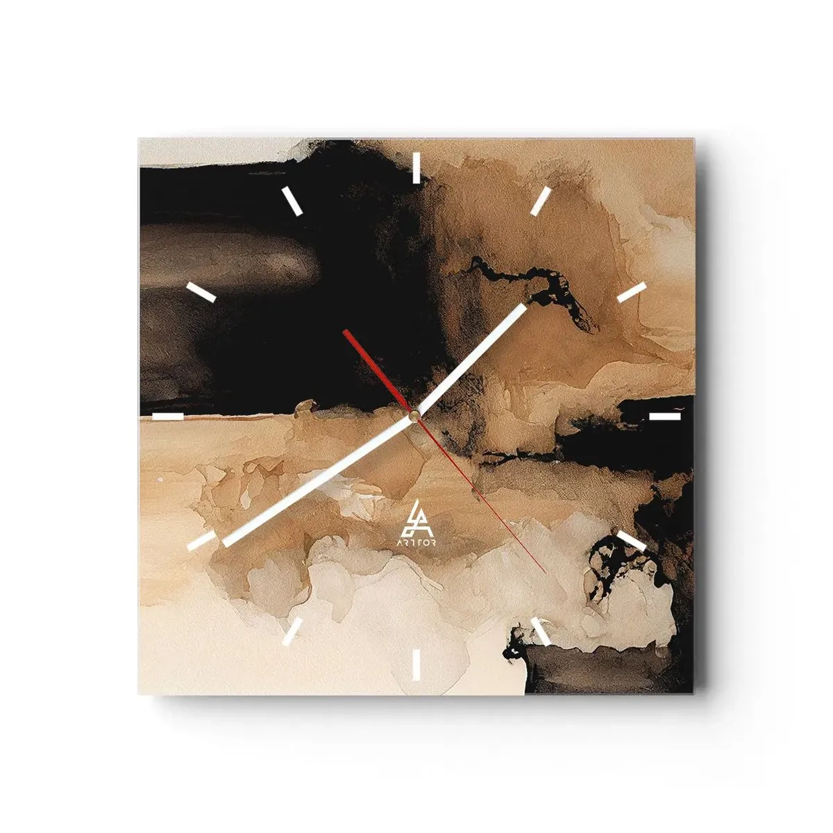 Vægur, Uret - En spændende abstraktion - 30x30 cm
