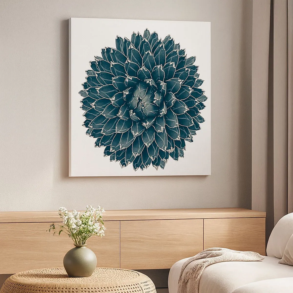 Lærredstryk - Billede på lærred - Ørkenstjerne - 30x30 cm