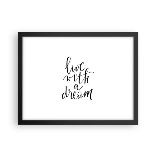 Plakat i sort ramme - Of course - 40x30 cm