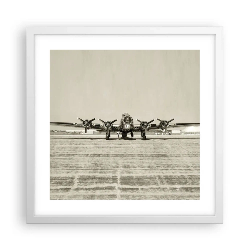 Plakat i hvid ramme - Som altid klar - 40x40 cm