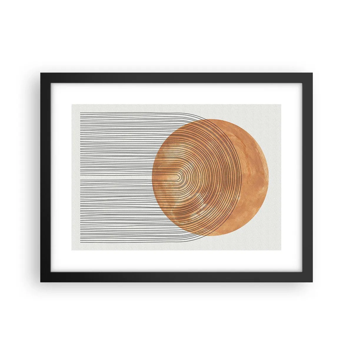 Plakat i sort ramme - En solrig komposition - 40x30 cm