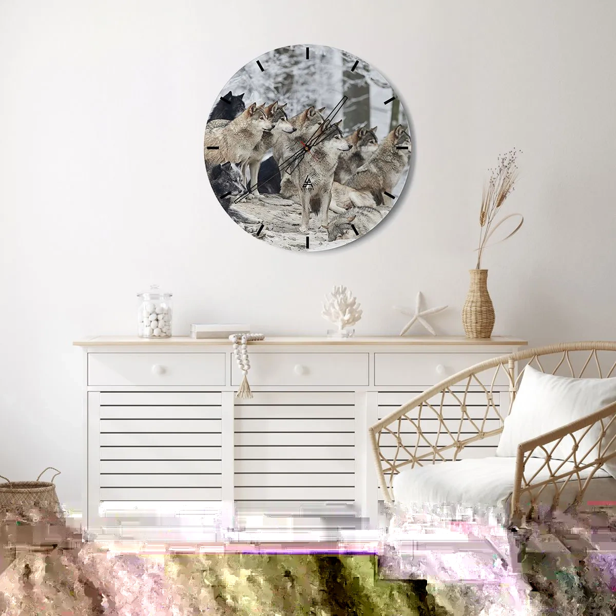 Vægur, Uret - Familie og venner - 30x30 cm