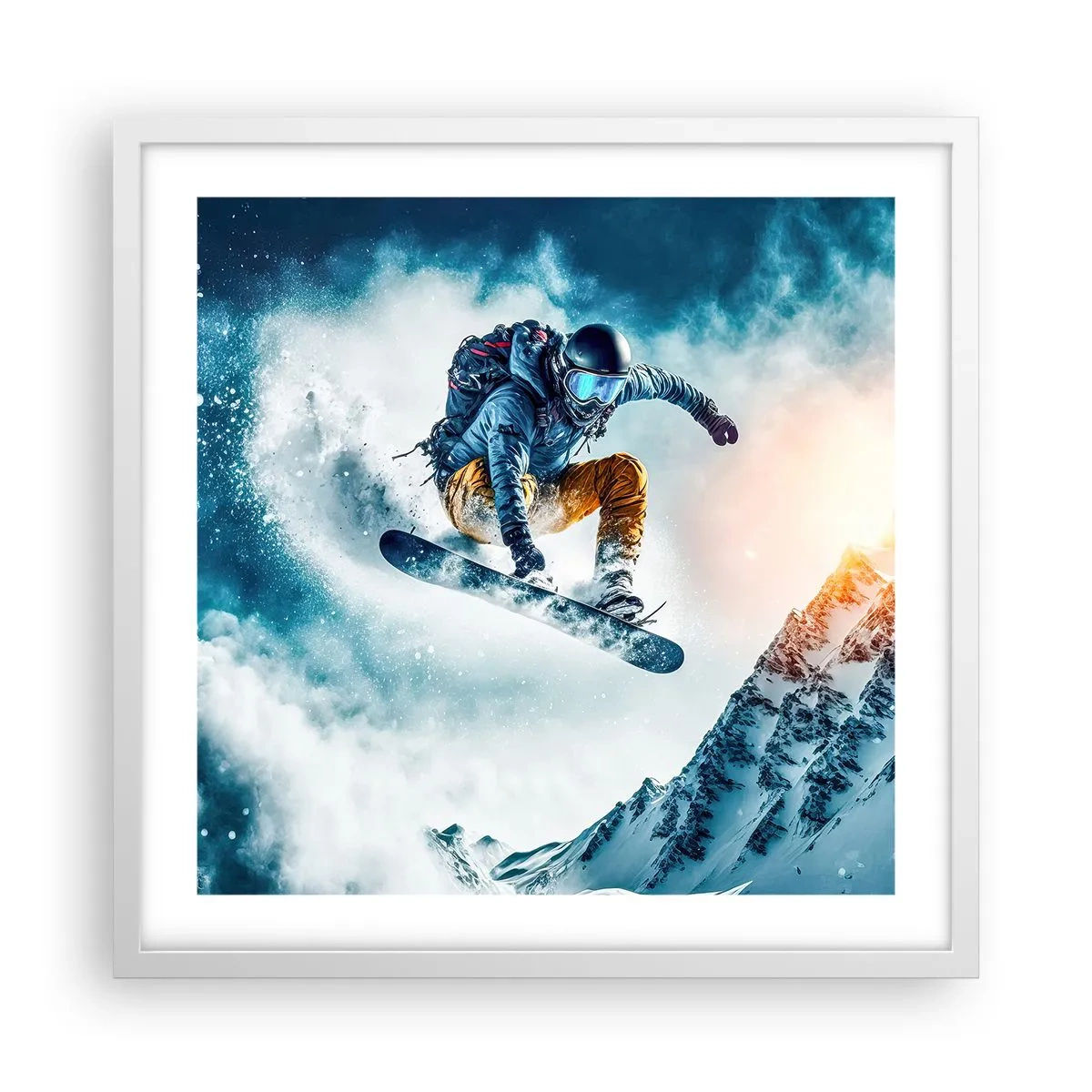 Plakat i hvid ramme - Ekstreme følelser - 50x50 cm