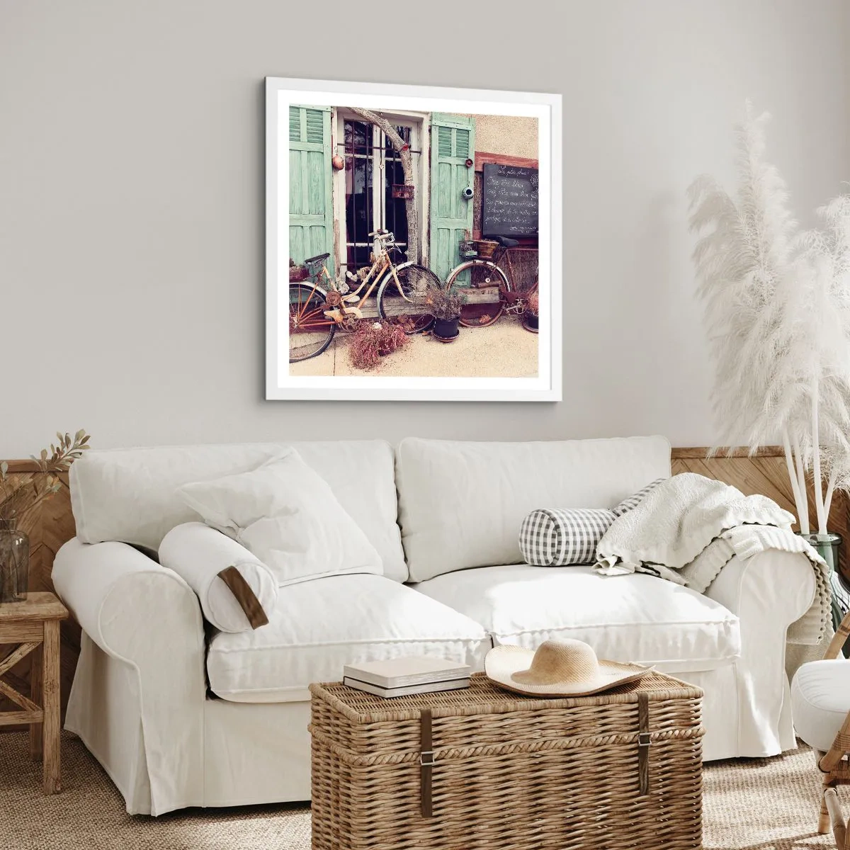 Plakat i hvid ramme - Længe leve provinsen - 30x30 cm