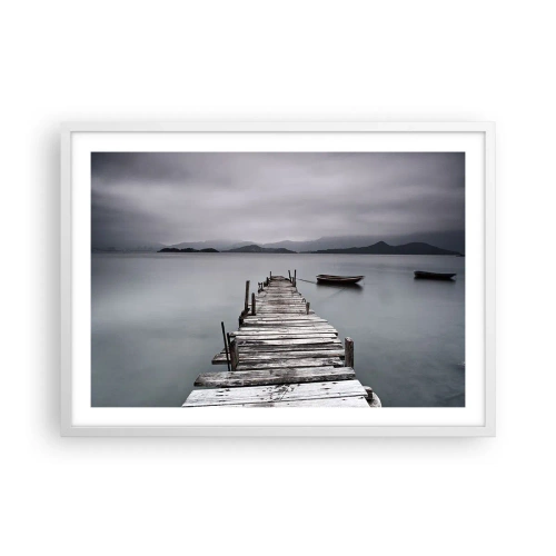 Plakat i hvid ramme - Du kan tage af sted i morgen - 70x50 cm