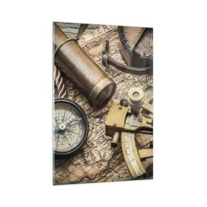 Billede på glas - Fastlægge kursen - 80x120 cm