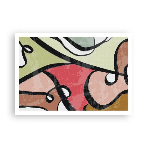 Plakat - Pirouetter blandt farver - 100x70 cm