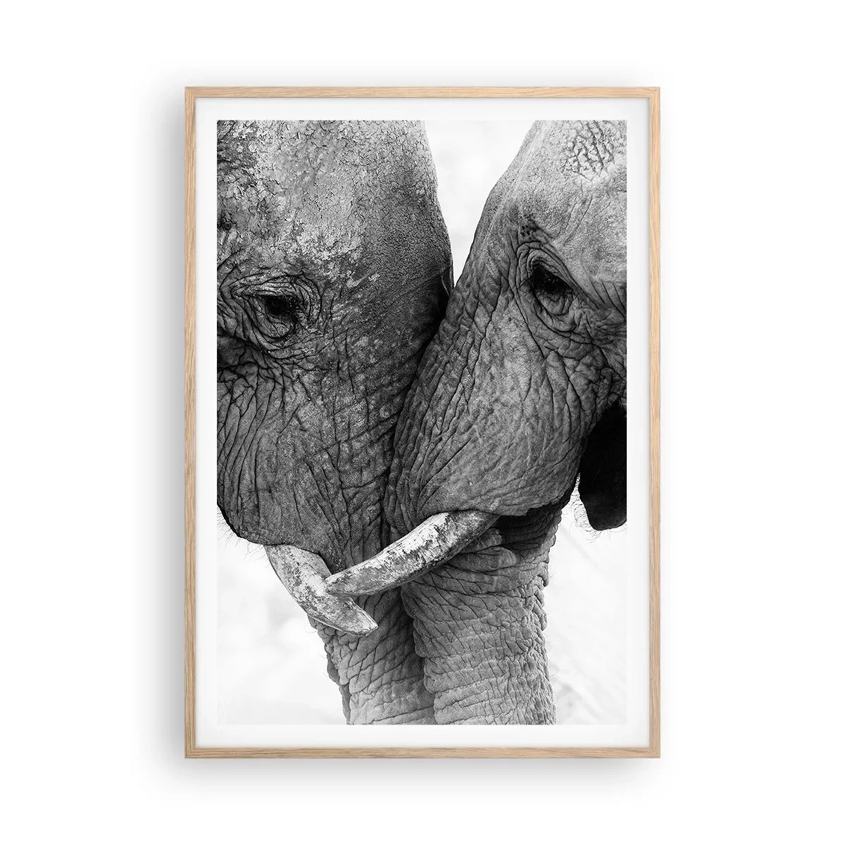 Plakat i ramme af lyst egetræ - Hjertelig tilståelse - 70x100 cm