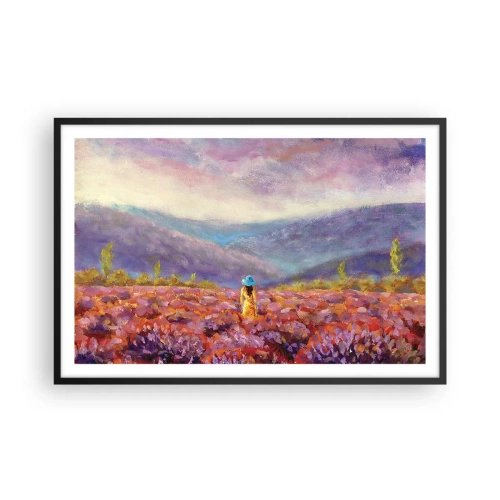Plakat i sort ramme - I en verden af lavendel - 91x61 cm