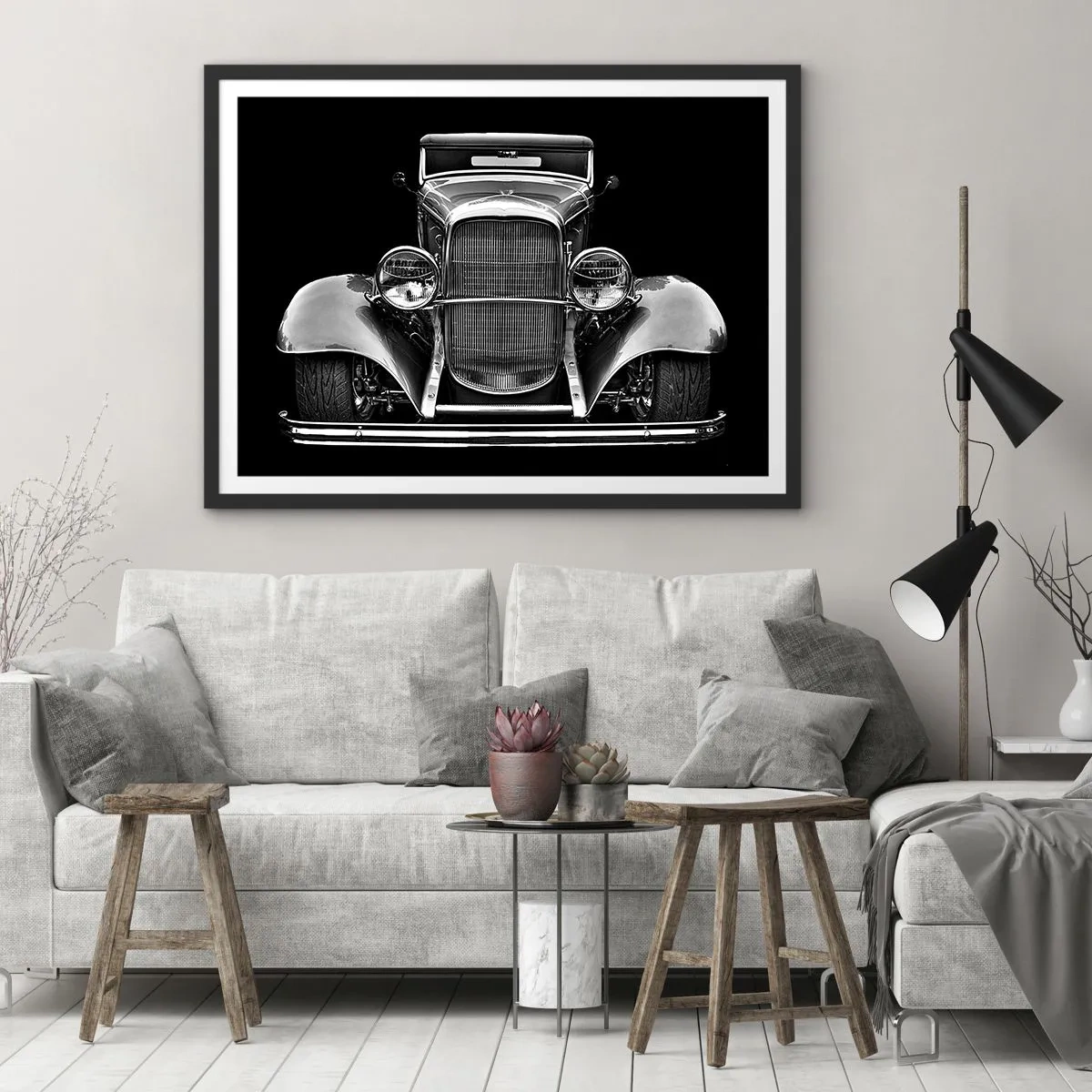 Plakat i sort ramme - En sand genelman - 70x50 cm