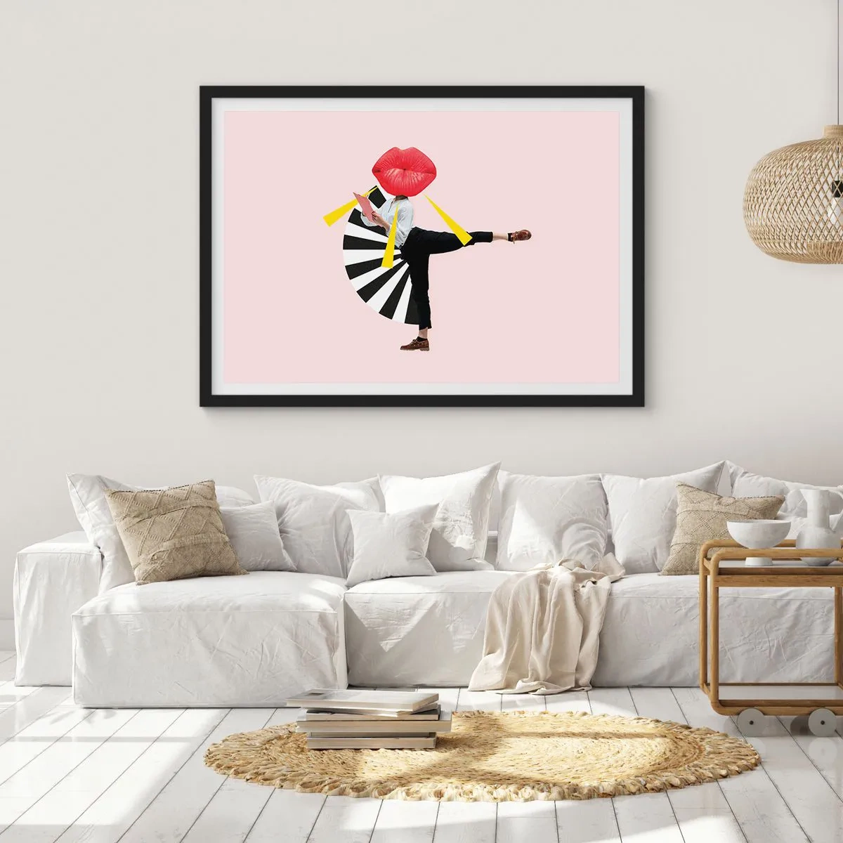 Plakat i sort ramme - Surrealistisk popkunst - 70x50 cm