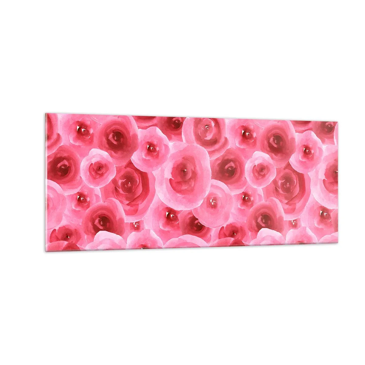 Billede på glas - Roser under og over - 100x40 cm