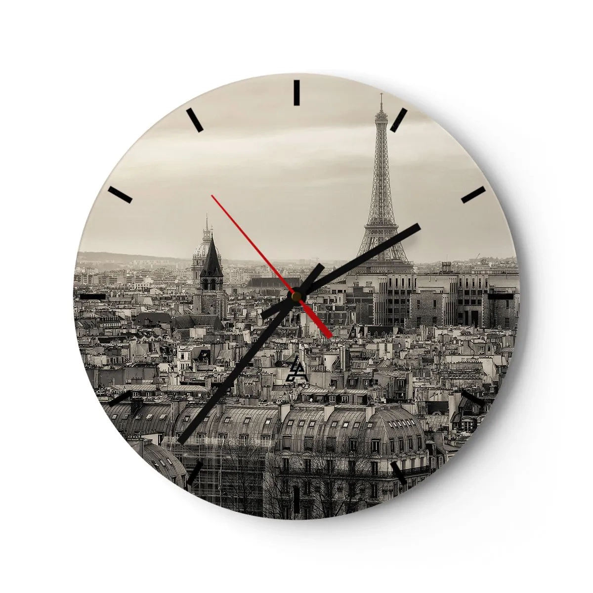 Vægur, Uret - Over Paris' hustage - 40x40 cm