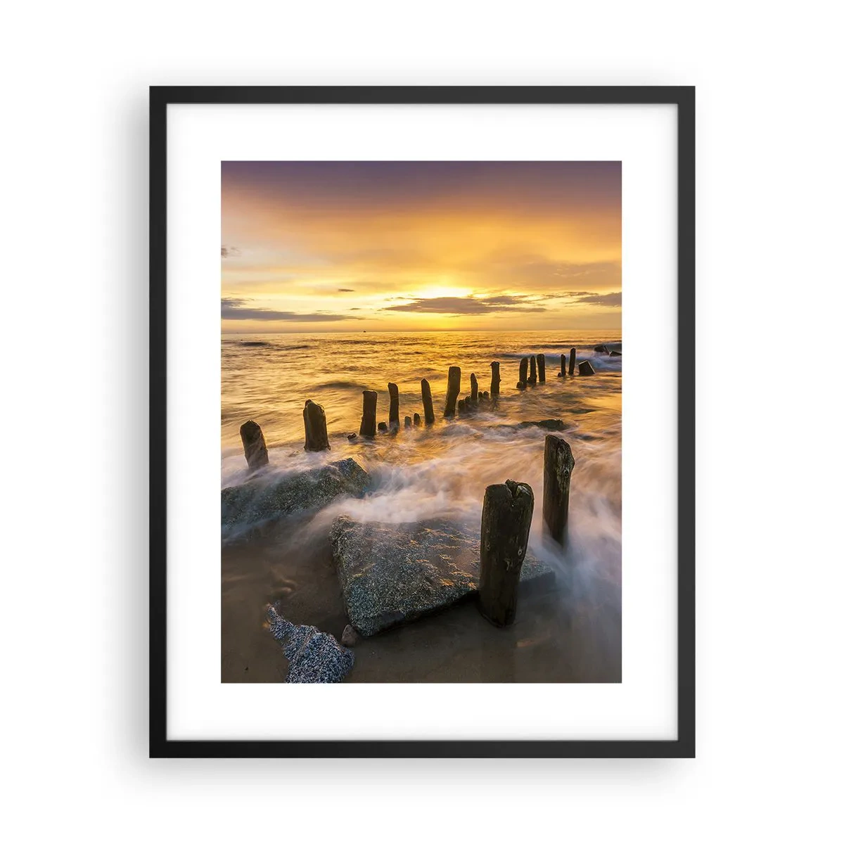 Plakat i sort ramme - Østersøens rå skønhed - 40x50 cm