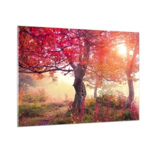 Billede på glas - Et væld af blomstring - 100x70 cm
