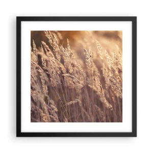 Plakat i sort ramme - Klar til at byde efteråret velkommen - 40x40 cm