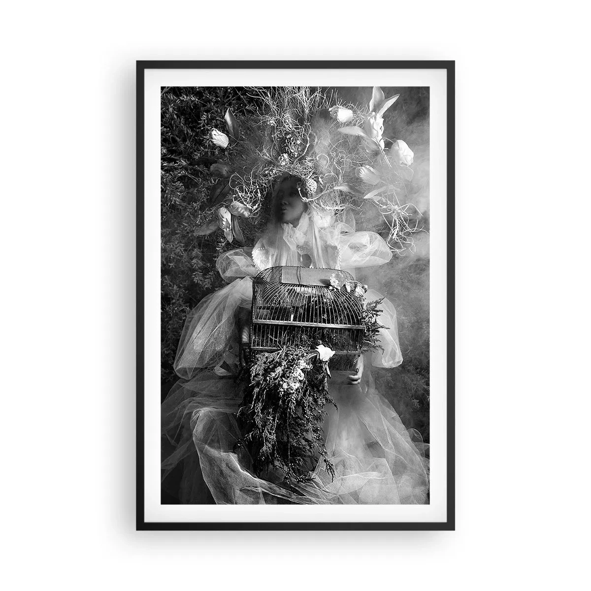 Plakat i sort ramme - Selve Moder - Naturen - 61x91 cm