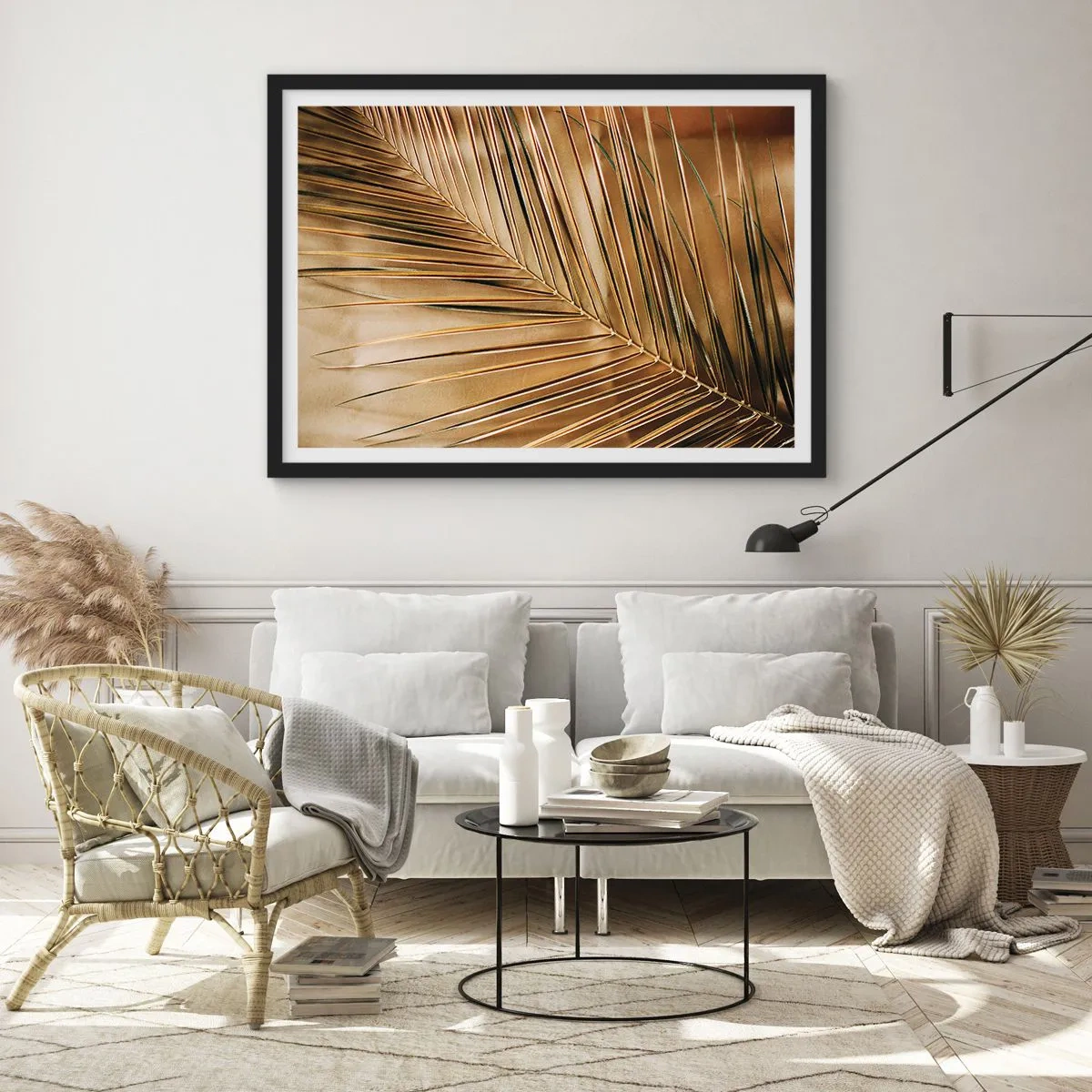 Plakat i sort ramme - Naturlig kolonnade - 100x70 cm