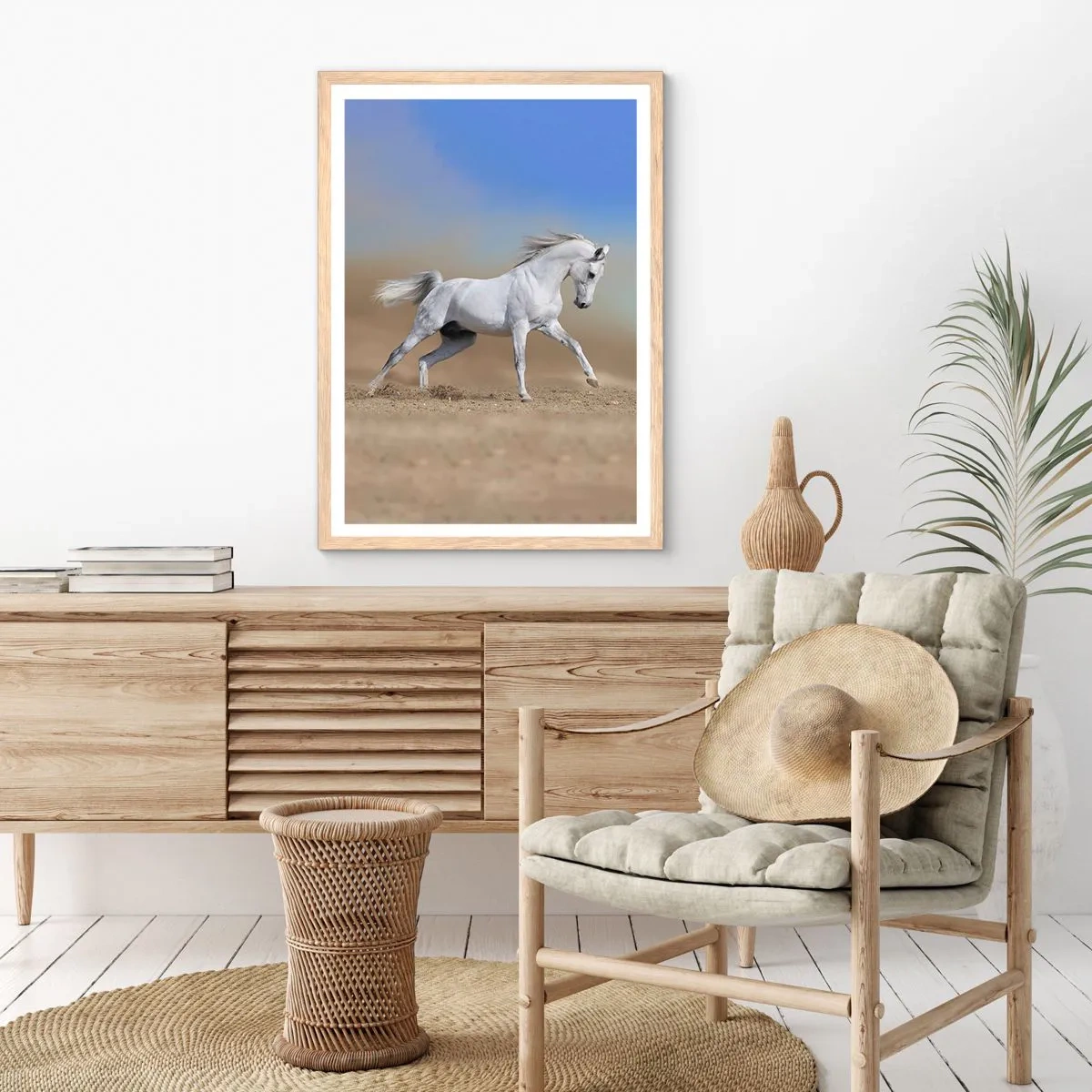 Plakat i ramme af lyst egetræ - Den smukkeste arabiske fortælling - 61x91 cm