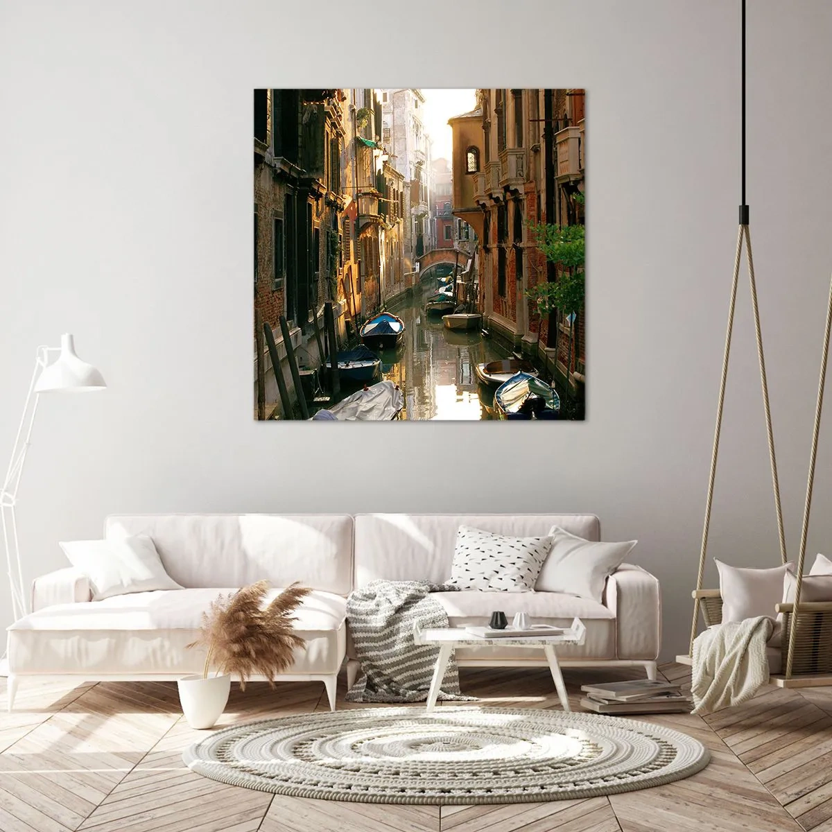 Lærredstryk - Billede på lærred - I en venetiansk baggyde - 40x40 cm
