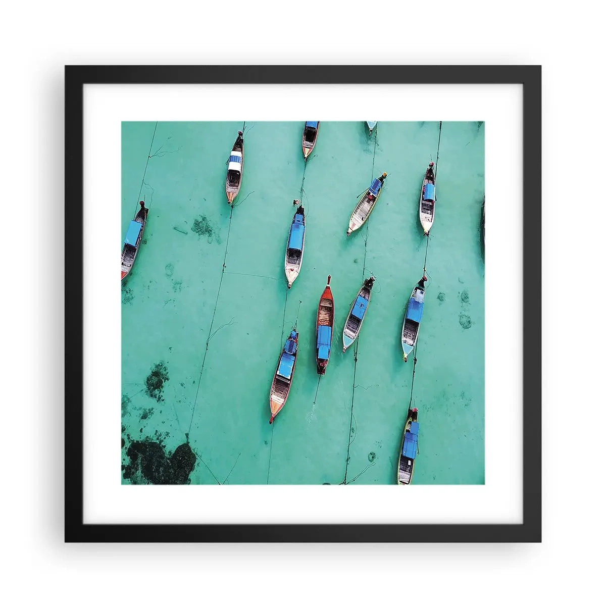 Plakat i sort ramme - I glædelig forventning - 40x40 cm