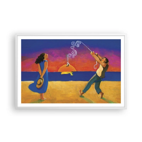 Plakat i hvid ramme - Mere end en stjerne fra himlen - 91x61 cm