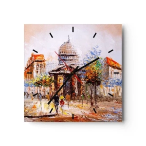 Vægur, Uret - En parisisk spadseretur - 30x30 cm