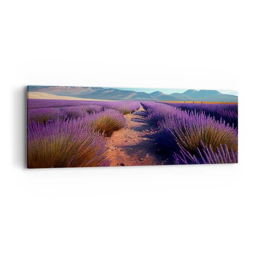 Lærredstryk - Billede på lærred - Duftende marker - 90x30 cm