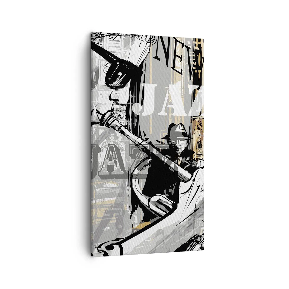 Lærredstryk - Billede på lærred - Til New Yorks rytme - 45x80 cm