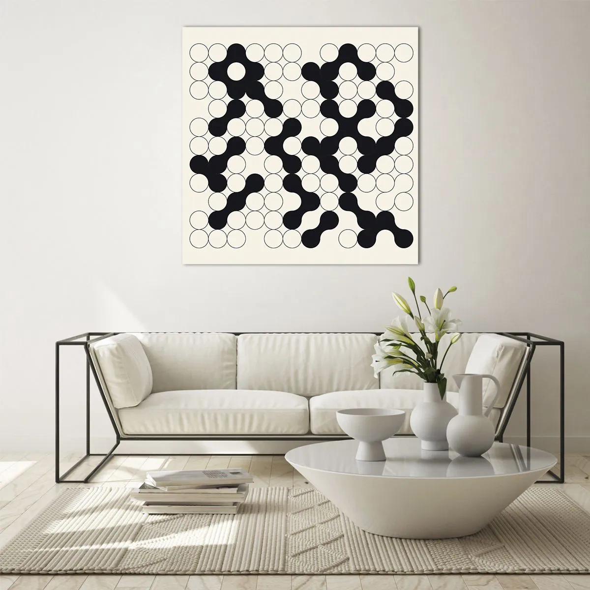Billede på glas - Kinesisk spil - variation - 70x70 cm