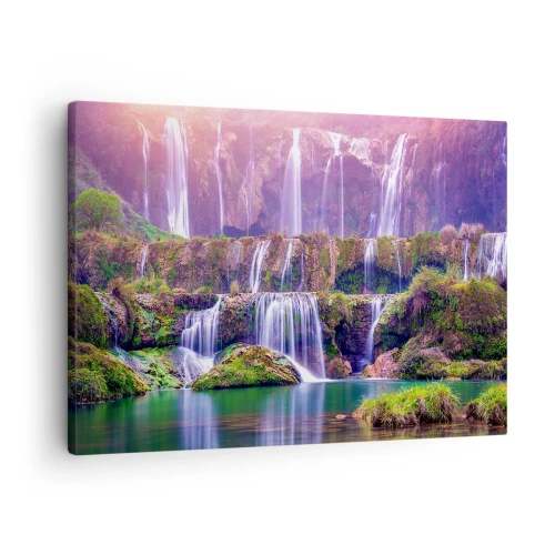 Lærredstryk - Billede på lærred - Trappe til himlen - 70x50 cm