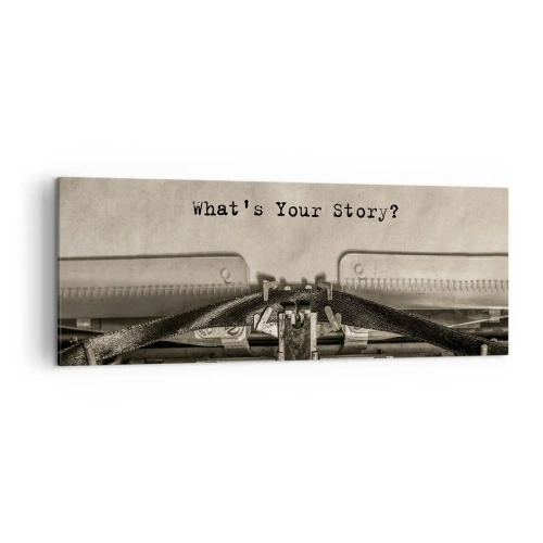Lærredstryk - Billede på lærred - Fortæl mig - 140x50 cm