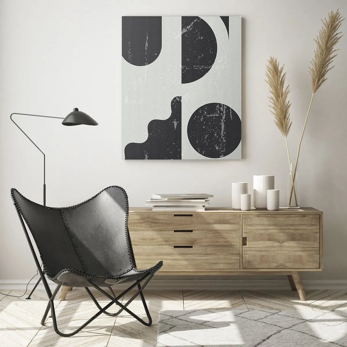 Billede på glas - Komposition over og under - 50x70 cm