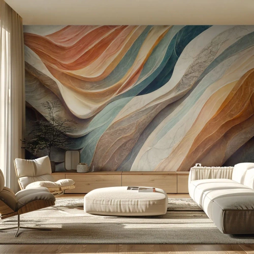 Fototapet Premium Sand - Øjeblikke før forandring - Struktur, Mønster, Lyse - 350x256 cm