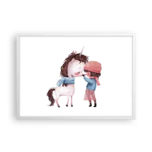 Plakat i hvid ramme - En vinterhistorie - 70x50 cm