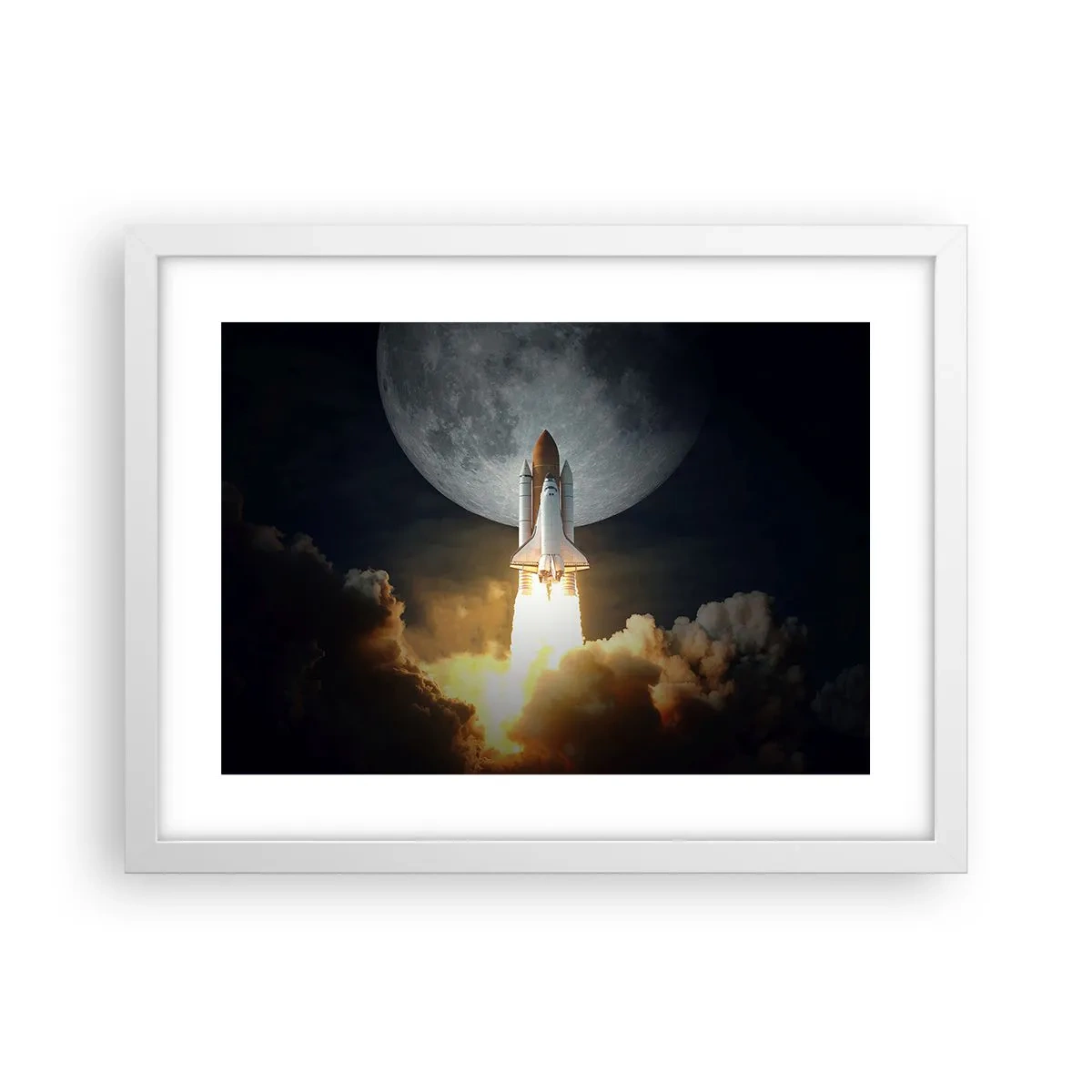 Plakat i hvid ramme - Begyndelsen på et overjordisk eventyr - 40x30 cm