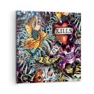 Lærredstryk - Billede på lærred - En tatovørers drøm - 60x60 cm