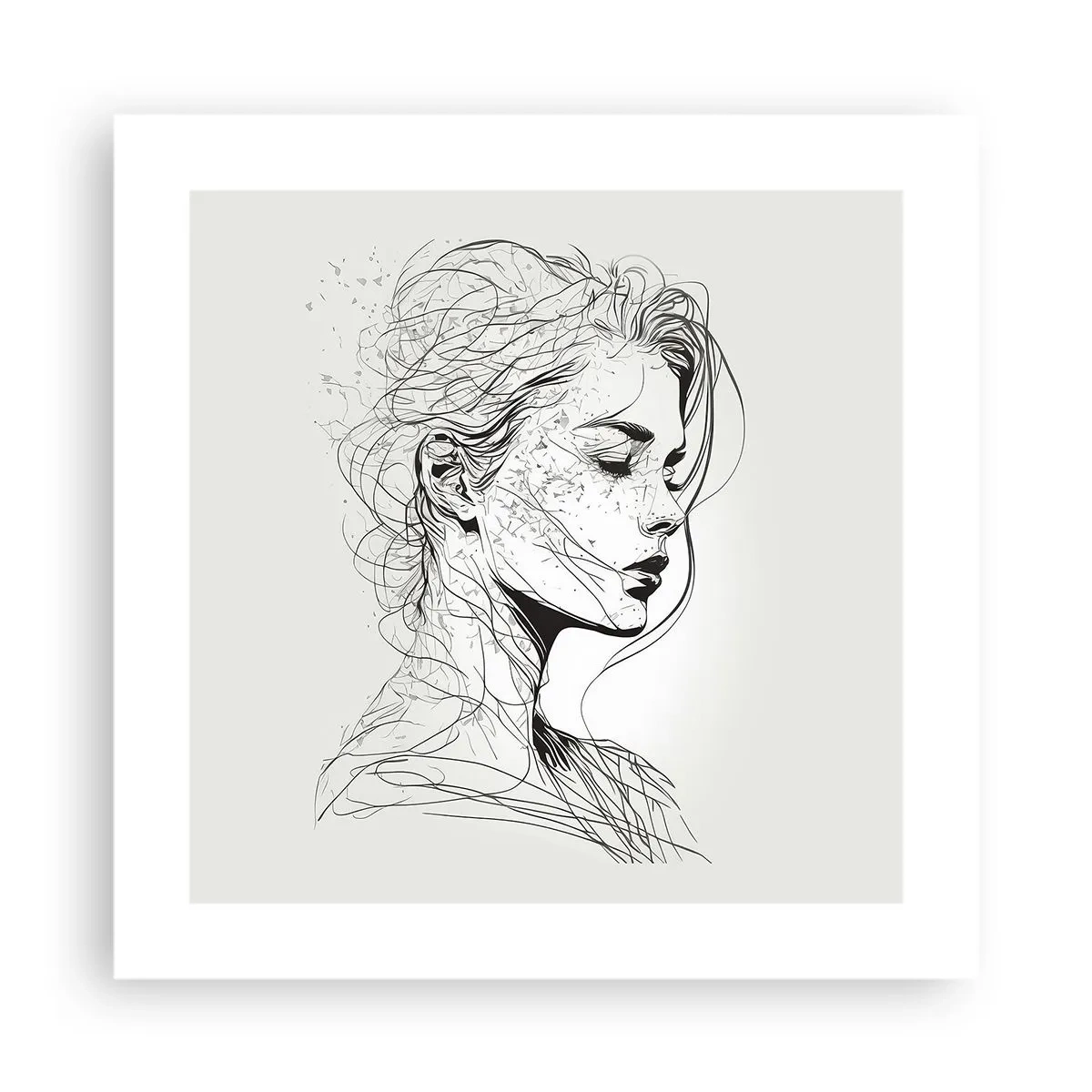 Plakat - Portræt i drømmeri - 40x40 cm