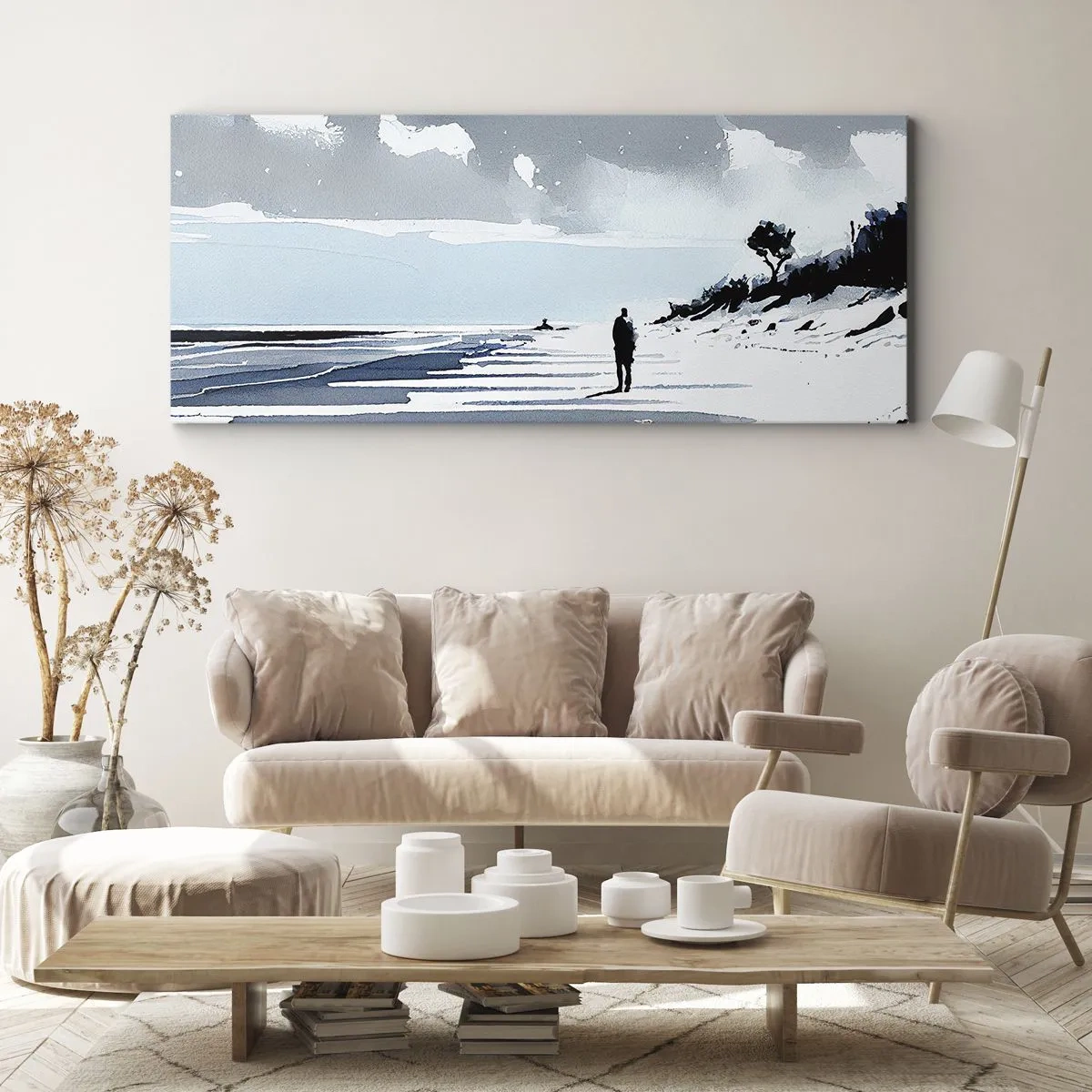 Lærredstryk - Billede på lærred - Alene - 100x40 cm