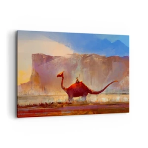 Lærredstryk - Billede på lærred - Hvis de ikke var uddøde - 120x80 cm