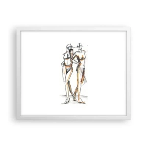 Plakat i hvid ramme - En undersøgelse af charme - 50x40 cm